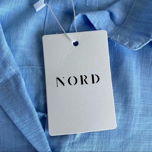 Nord Linen Tailored Boyfriend Button down Shirt Top Blouse - Picture 11 of 12